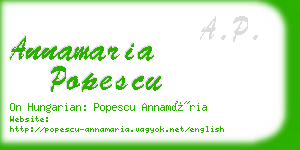 annamaria popescu business card